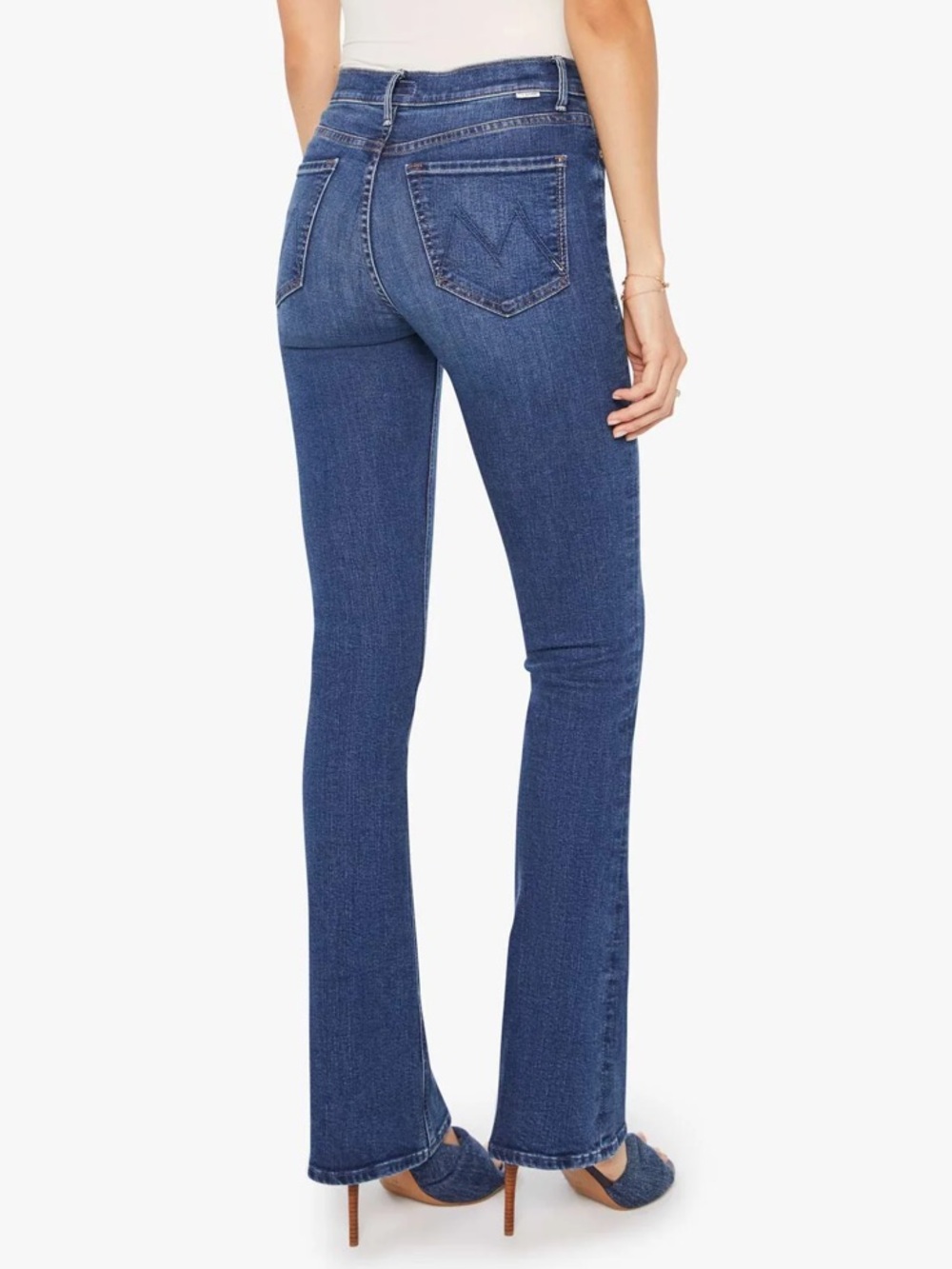 Mother -  High-Waisted Runaway - Bootcut Flare - Medium Blue - 28 Long - NWT